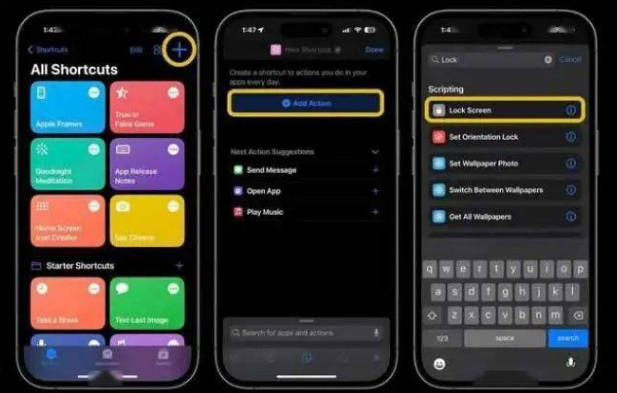 枝江苹果14锁屏维修店分享iPhone14升级iOS16.4后如何创建锁屏快捷方式 
