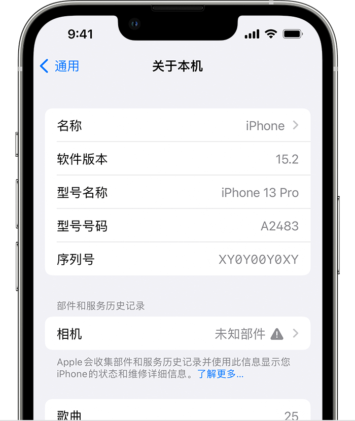 枝江苹果维修分享iPhone 出现提示相机“未知部件”是什么原因？ 